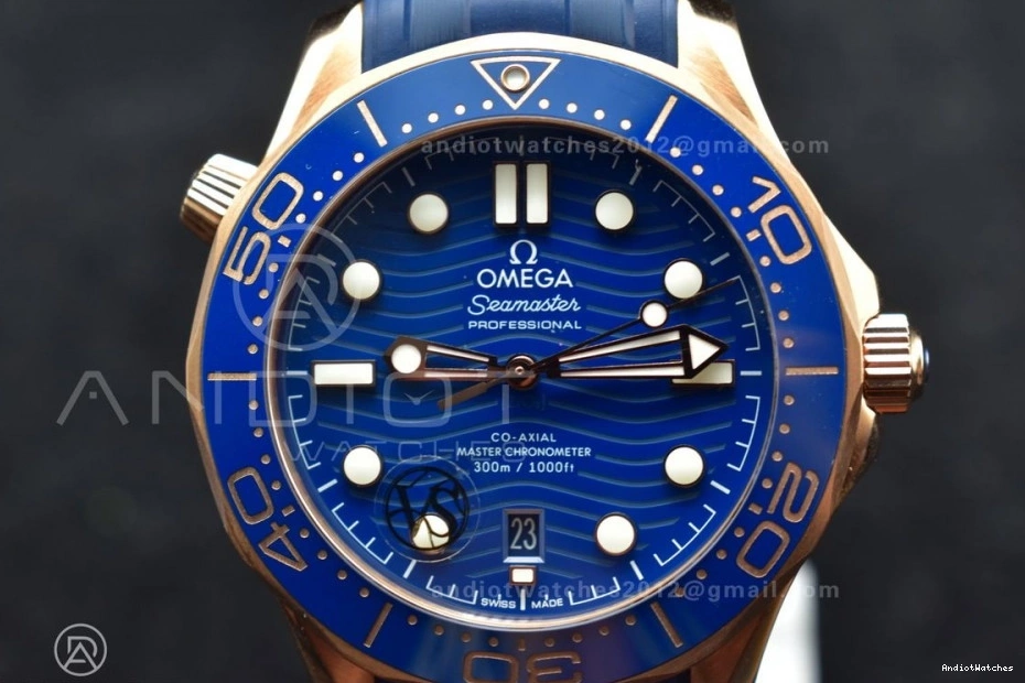 Dial Blue SS 1:1 RG SS Bracelet VSF 300M RelaxedFit Edition Ceramic 1083 On Seamaster Best A Diver Blue 0302